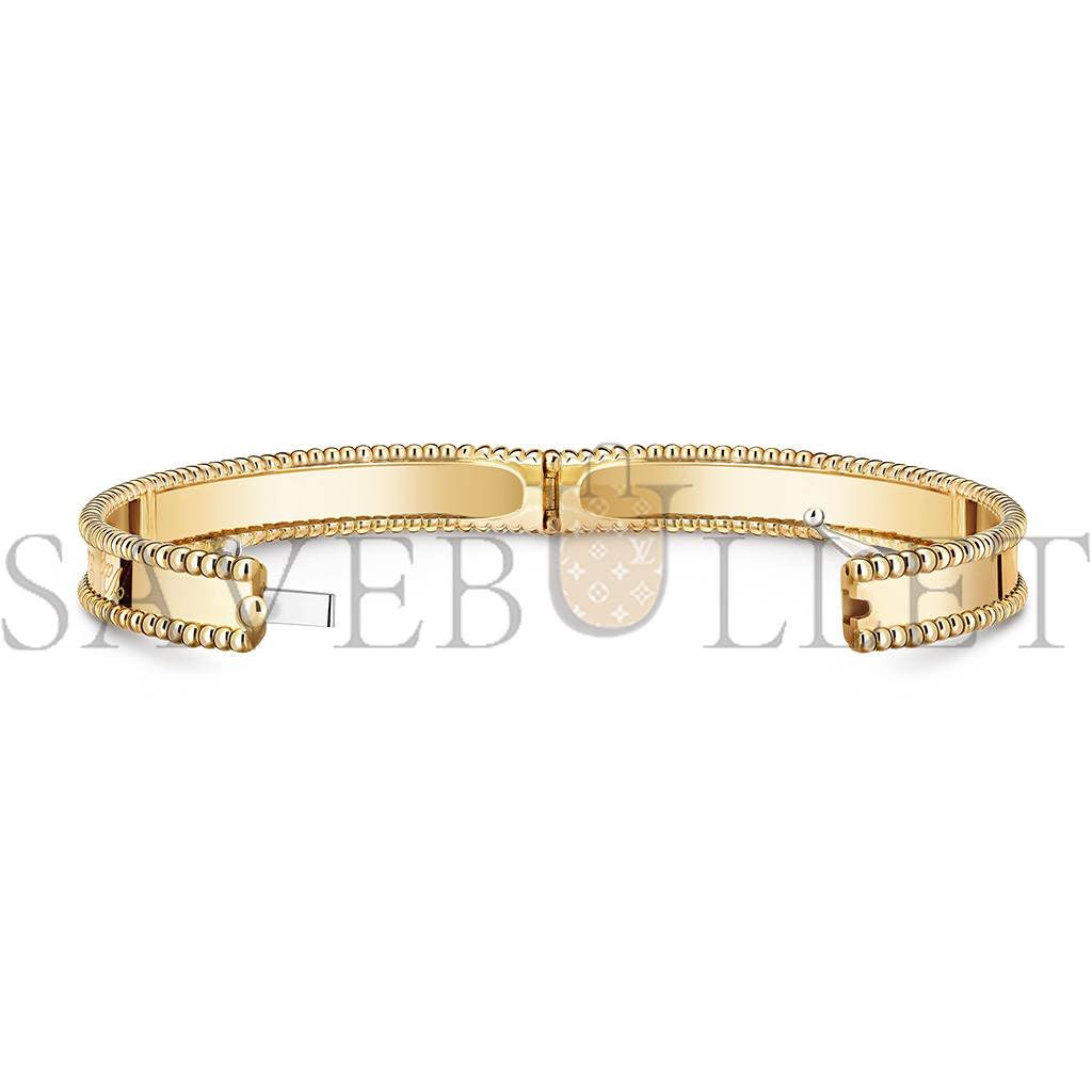 V*N CL*F arpels perlÉe signature bracelet, medium model - yellow gold  vcarp3k600